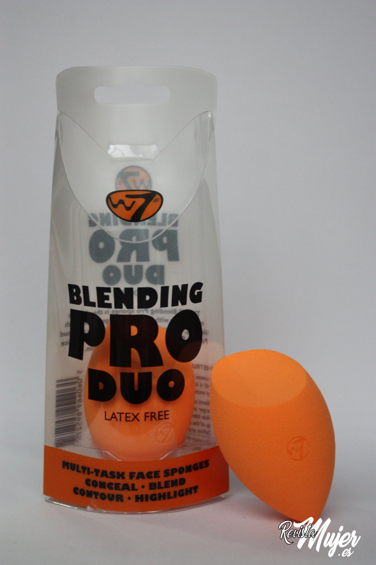 Esponja para maquillaje W7 Blending Pro Duo.