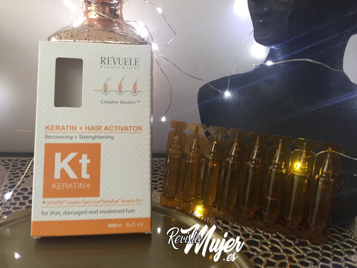 Revuele Ampollas Keratin + Activador de restauración de pelo.